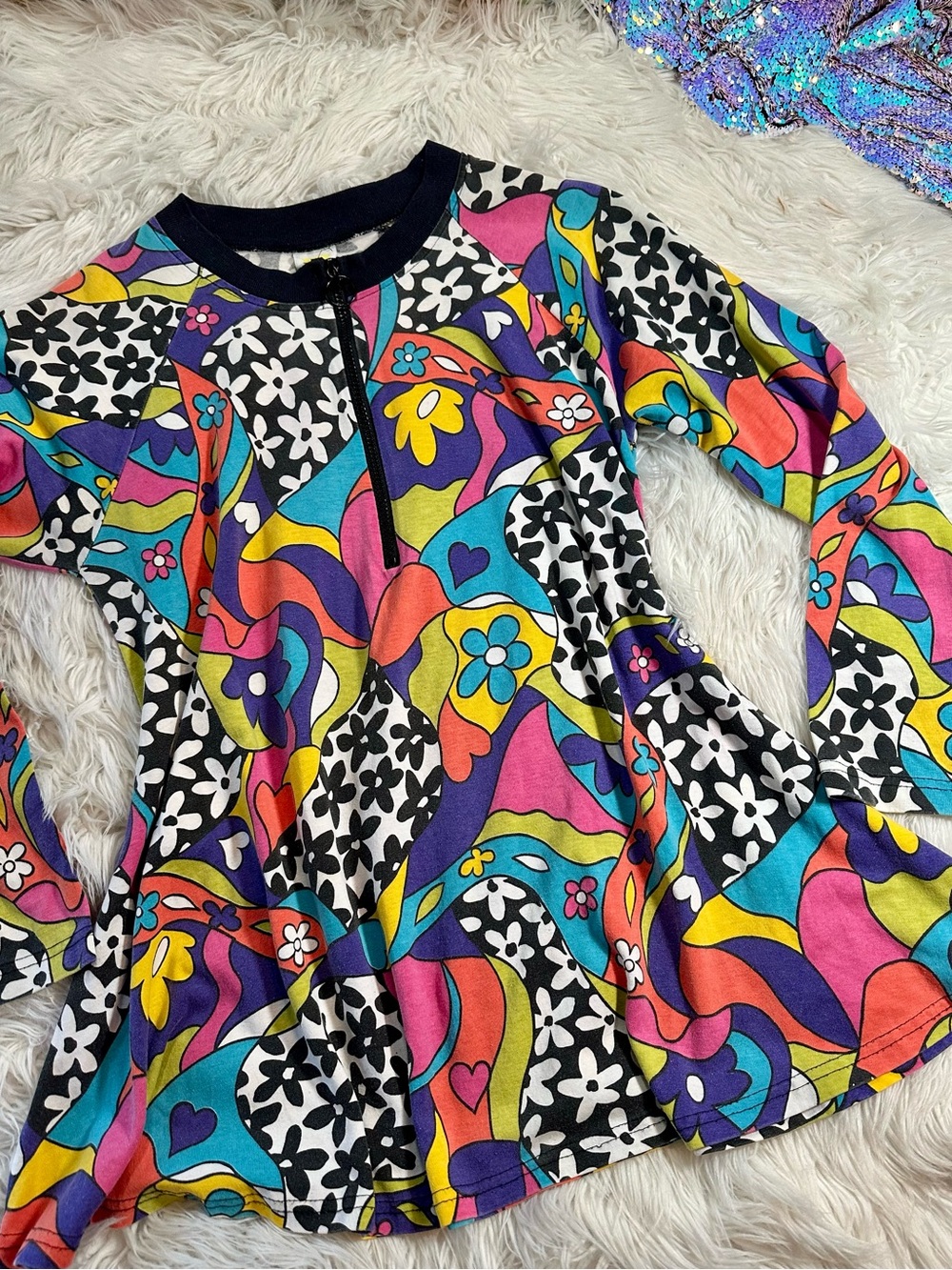 Traffic Jam • Vintage Psychedelic Groovy Floral Tunic
